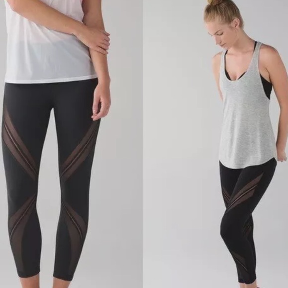 Lululemon Mesh Stripe Leggings - Picture 8 of 13